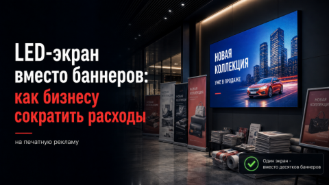 LED-экран вместо баннеров: как бизнесу сократить расходы на печатную рекламу